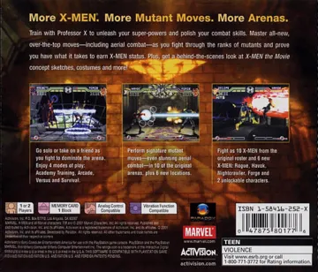 X-Men - Mutant Academy 2 (US) box cover back